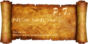 Pécs Terézia névjegykártya
