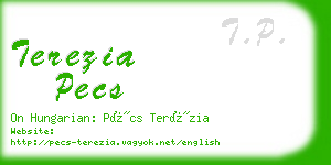 terezia pecs business card